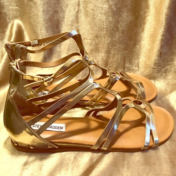 Steve Madden Shoes - Steve Madden Gold Gladiator Sandals